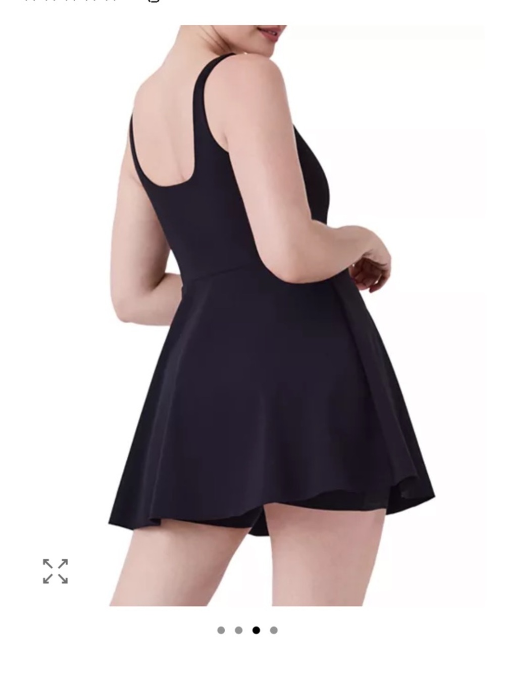 SPNAX | Black Square-Neck A-Line Sport Dress - Picture 3 of 9